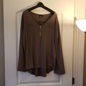 Tan Simply Emma 3/4 Sleeve Top